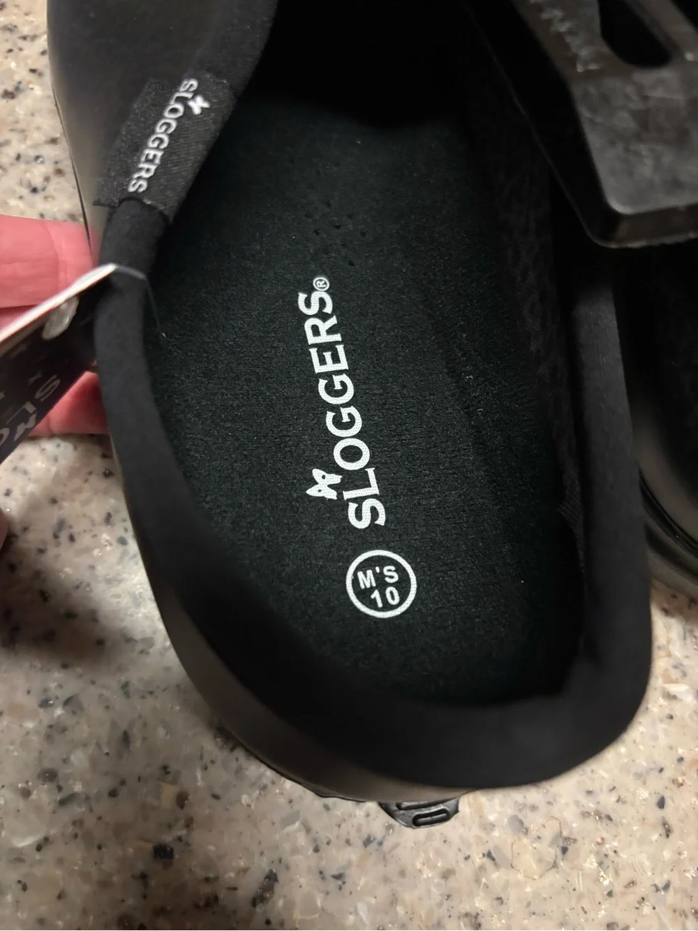 Sloggers Mens' Waterproof Comfort Slip-On Rain & Garden Shoes, Black, NWT, sz 10